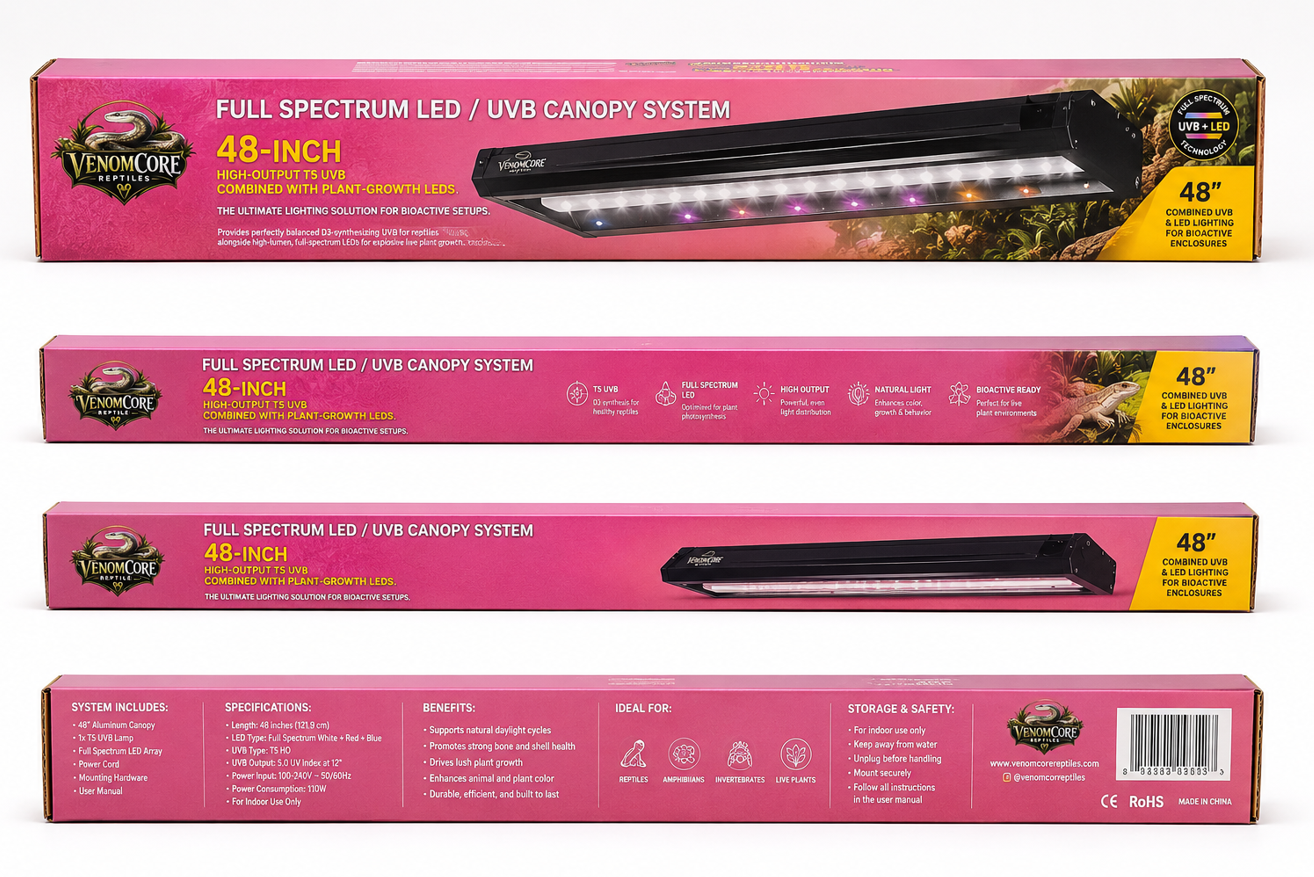 Full Spectrum LED / UVB Canopy System (48-inch)