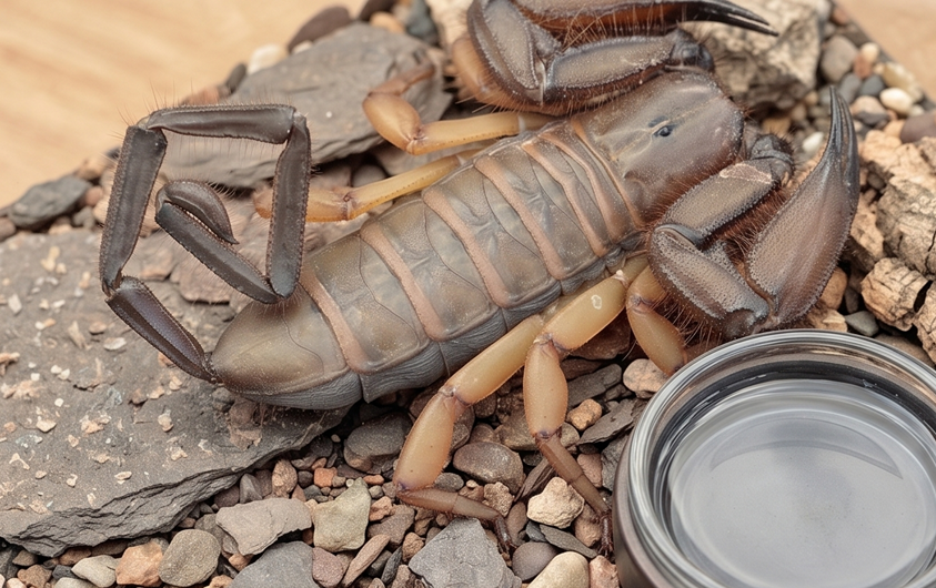 Flat Rock Scorpion (Hadogenes troglodytes)