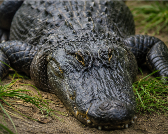 Melanistic American Alligator