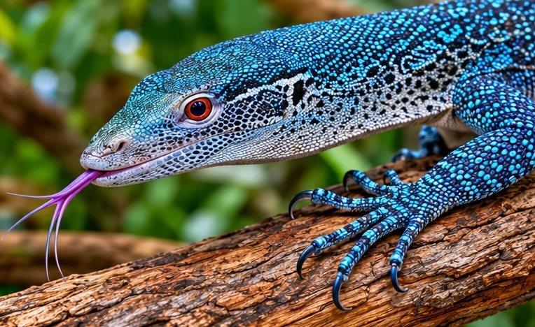 Varanus macraei (Blue-Spotted Tree Monitor)