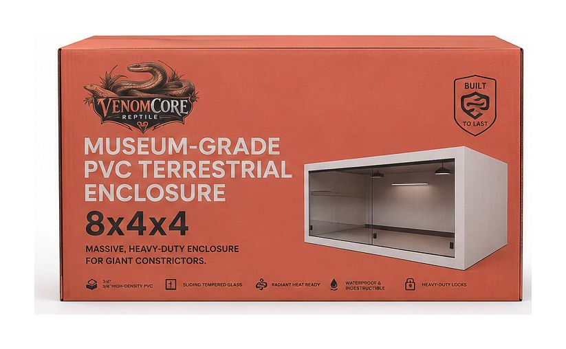Museum-Grade PVC Terrestrial Enclosure (8x4x4)